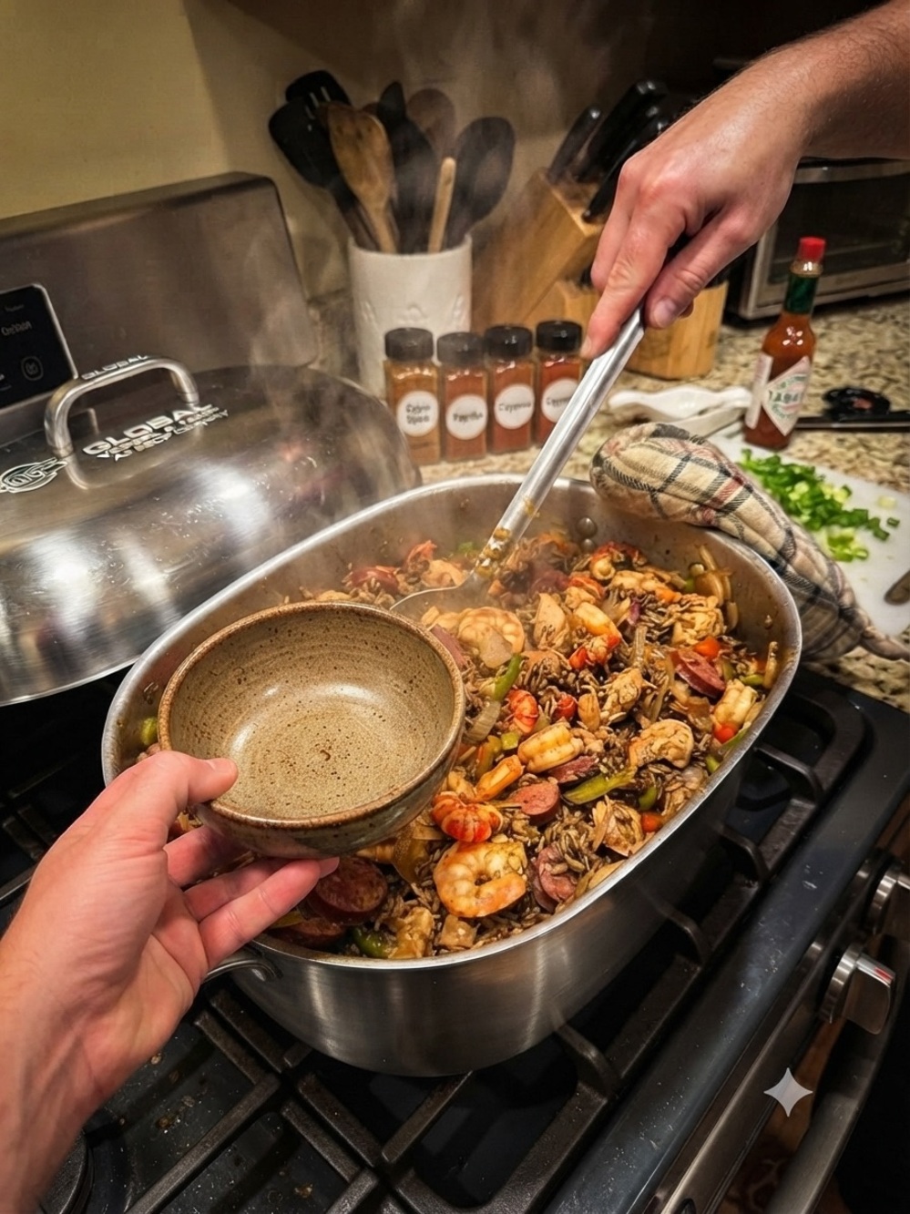 McWare 15-inch heavy-duty, for roasting, steaming, and Cajun-style cooking